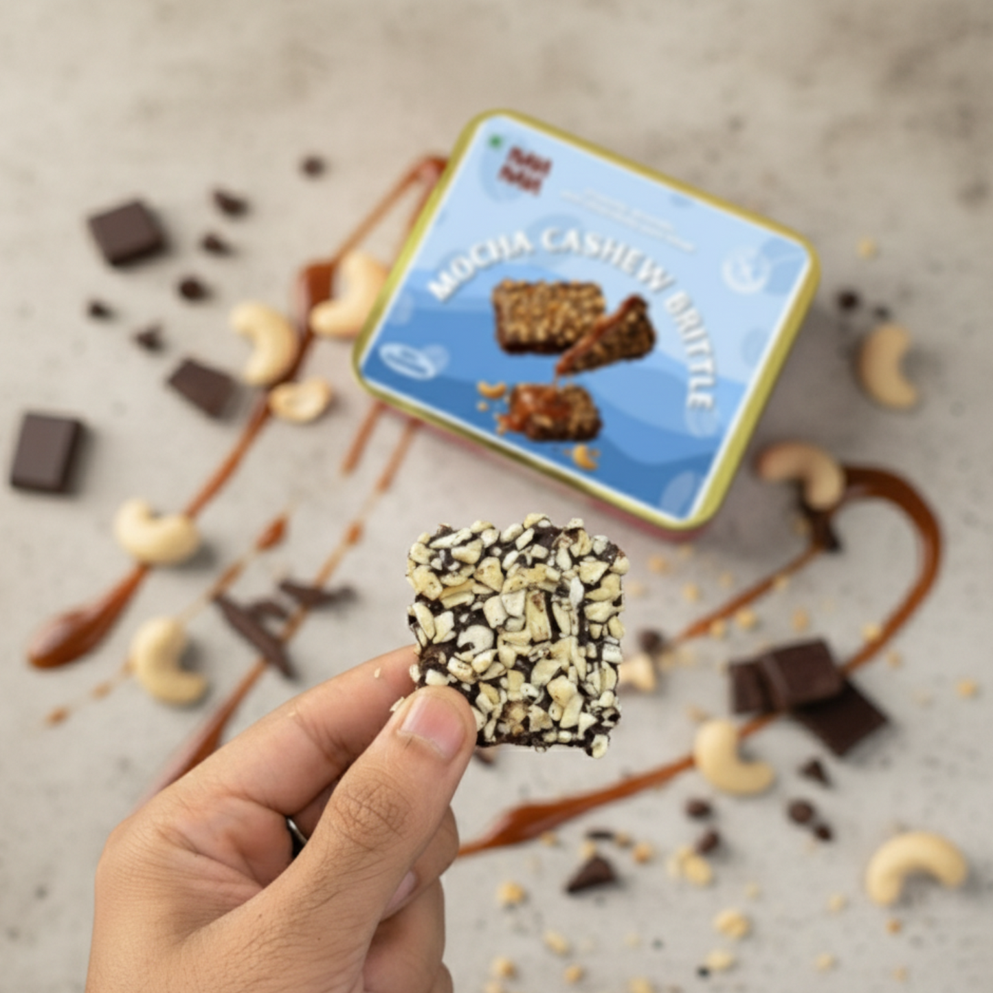 Mocha Cashew Brittle (Made with 60 % Cashews)
