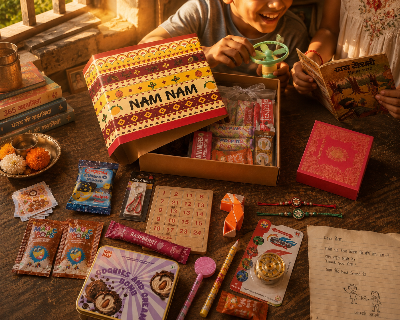 NAM NAM RAKHI HAMPER β THE NOSTALGIA BOX