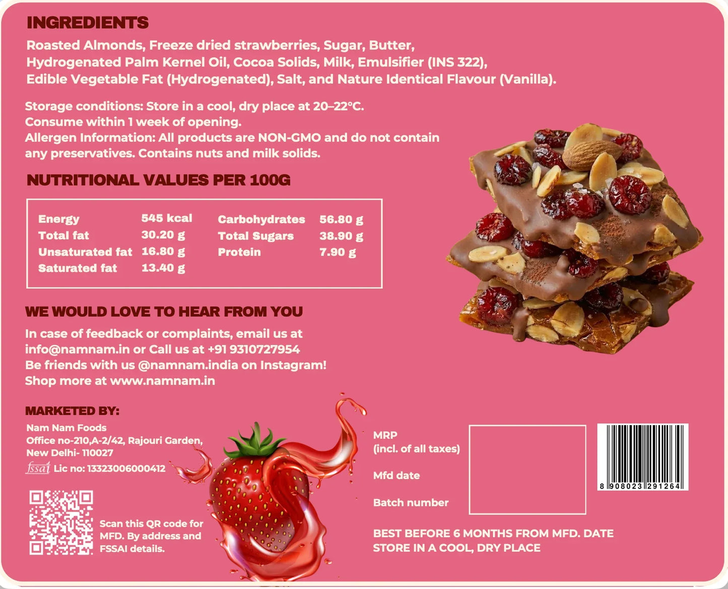 Strawberry Almond Crunch - nam nam