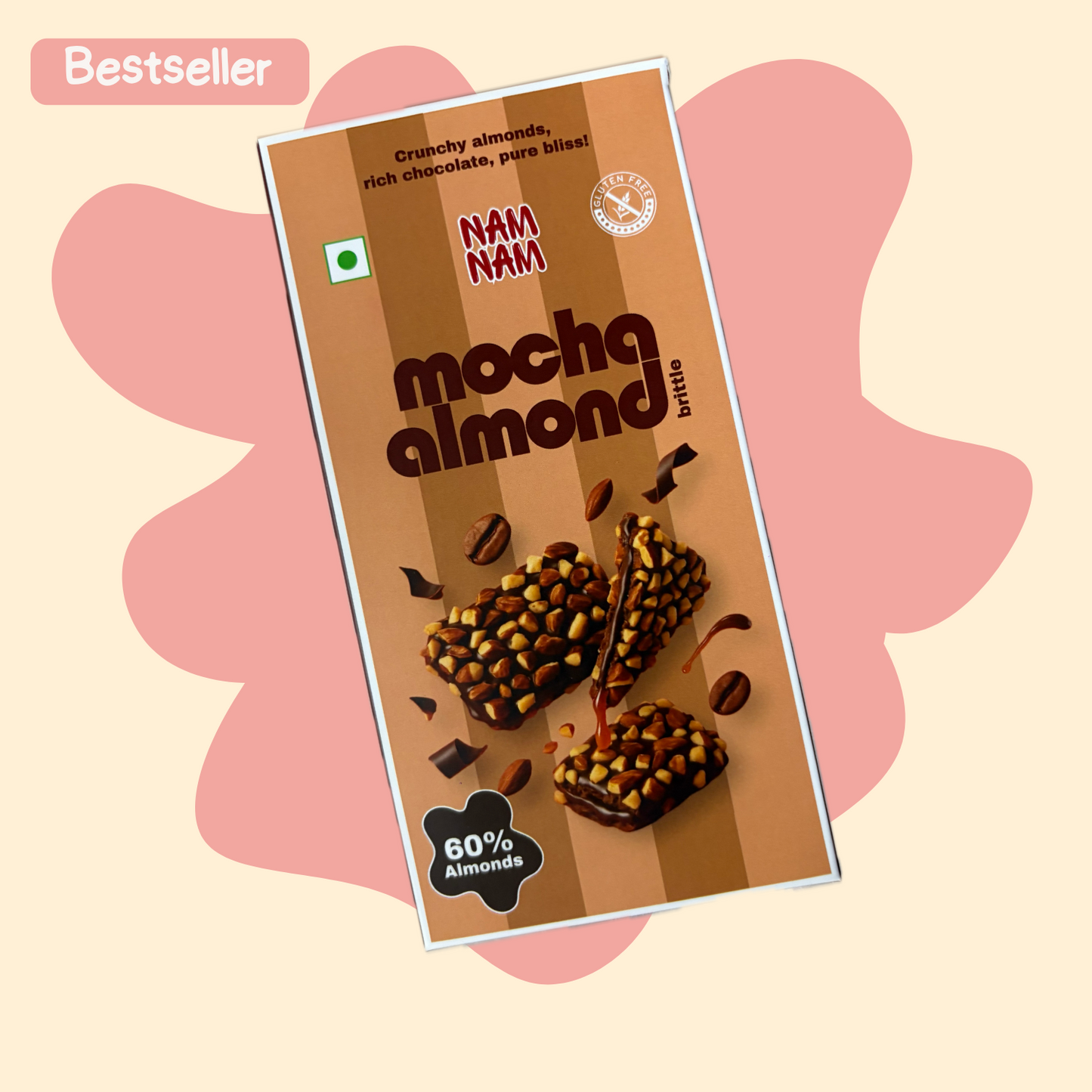 Mocha Almond Brittle Trial Pack(Made with 60 % Almonds)