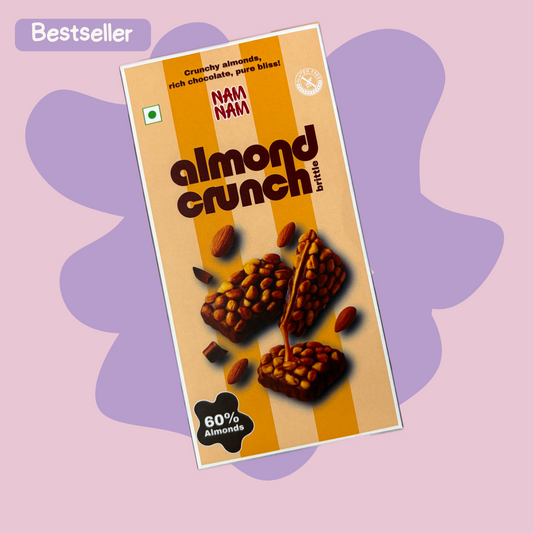 60% Roasted Almond Crunch Brittle (Trial Pack)-Dipped in Belgian Couverture