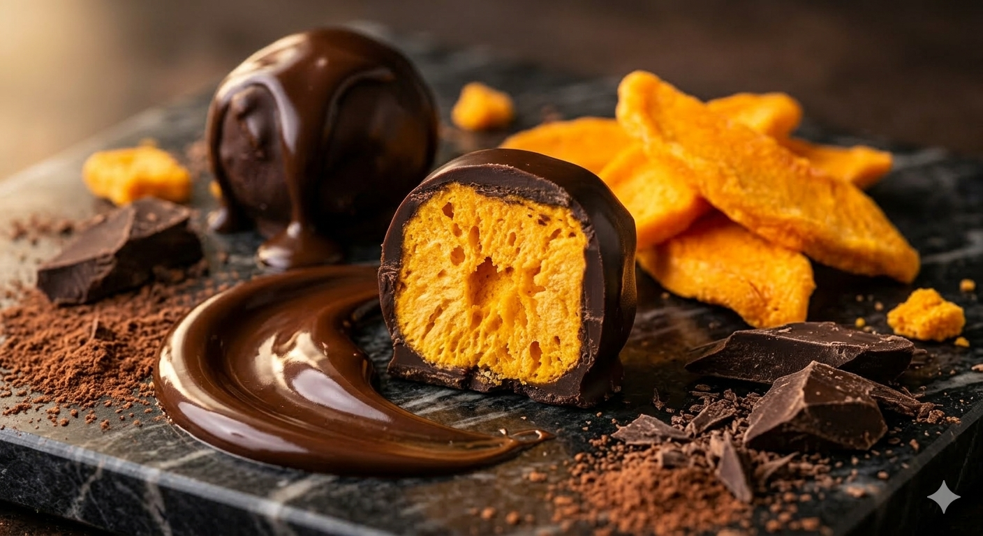 Freeze-Dried Mango Dipped in Belgian Milk Chocolate