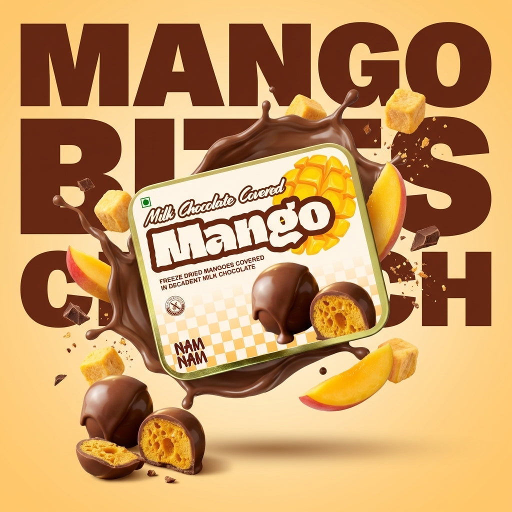 Freeze-Dried Mango Dipped in Belgian Milk Chocolate