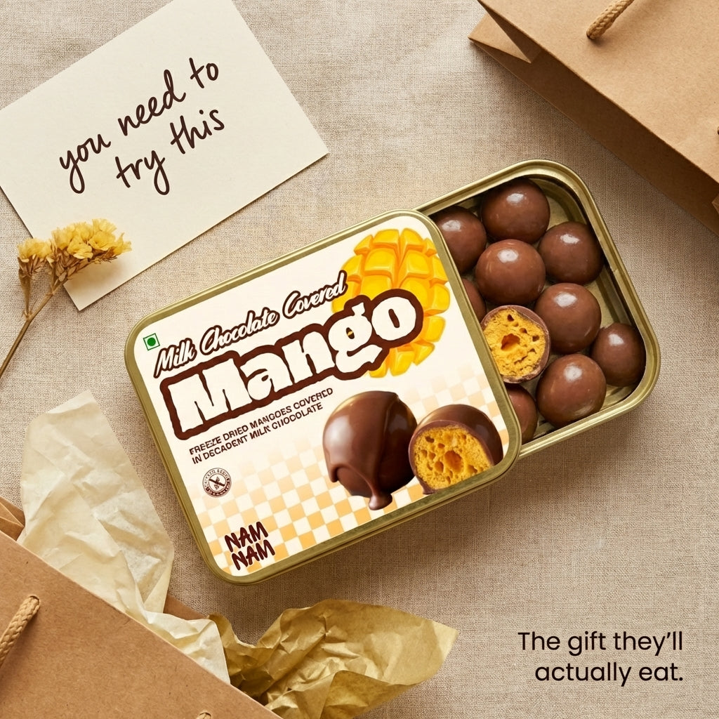 Freeze-Dried Mango Dipped in Belgian Milk Chocolate