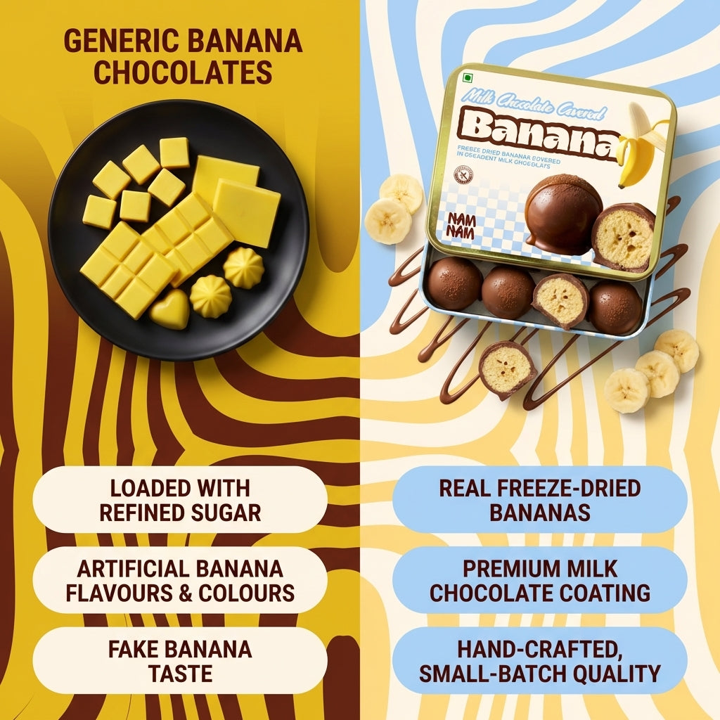Freeze-Dried Banana in Belgian Milk Chocolate