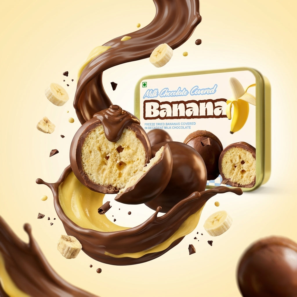 Freeze-Dried Banana in Belgian Milk Chocolate