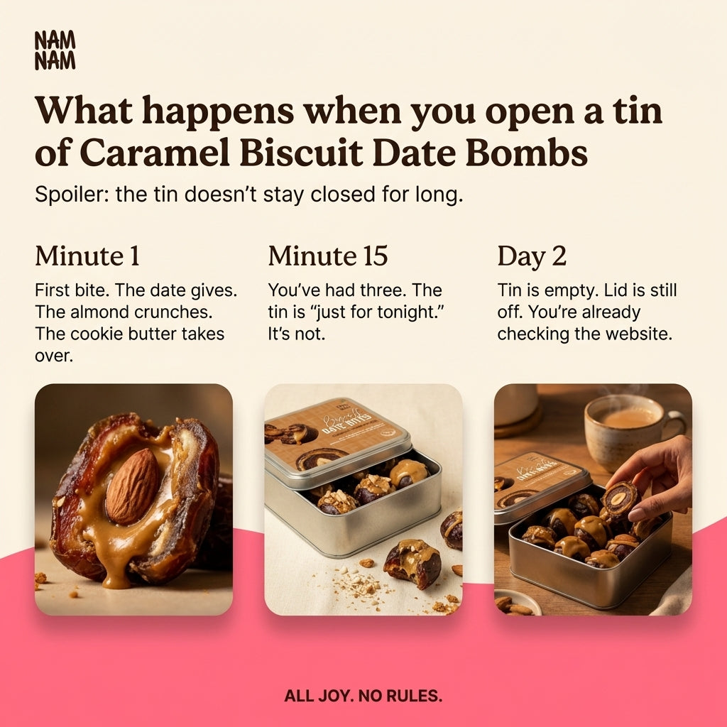 Caramel Biscuit Date Bombs