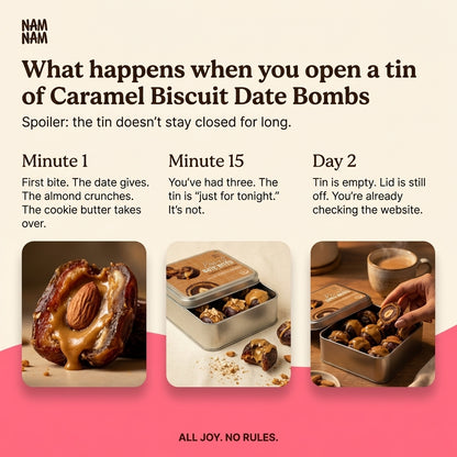 Caramel Biscuit Date Bombs