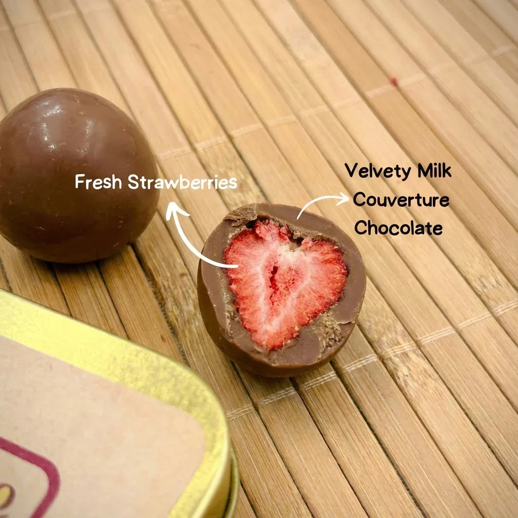 Freeze-Dried Strawberries Dipped in Belgian Milk Chocolate – nam nam