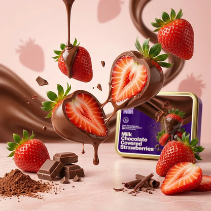 Freeze-Dried Strawberries Dipped in Belgian Milk Chocolate