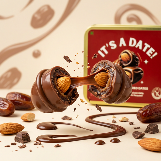 Almond Stuffed Choco Dates