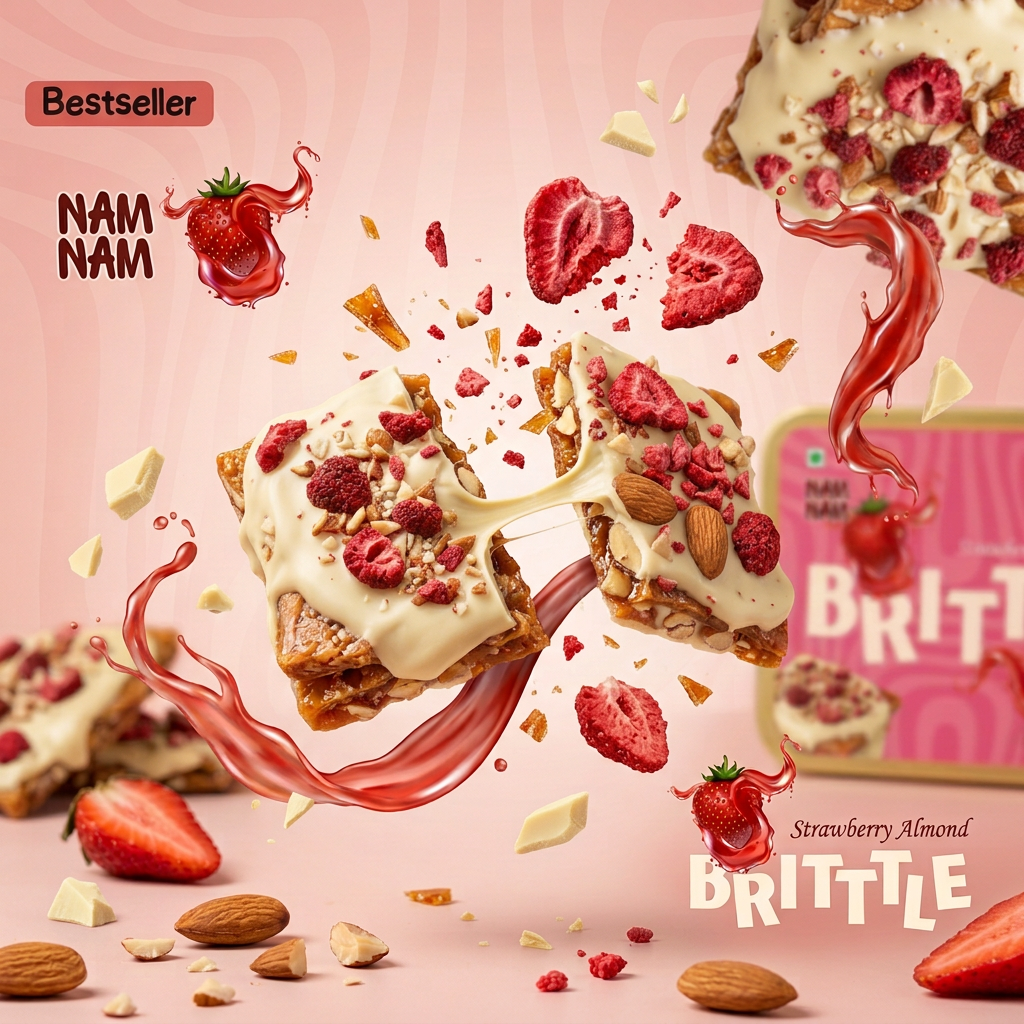 White Chocolate Strawberry Almond Crunch