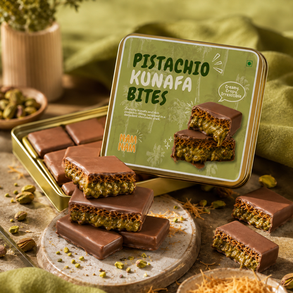 Dubai Pistachio Kunafa Bites(Belgian Couverture)