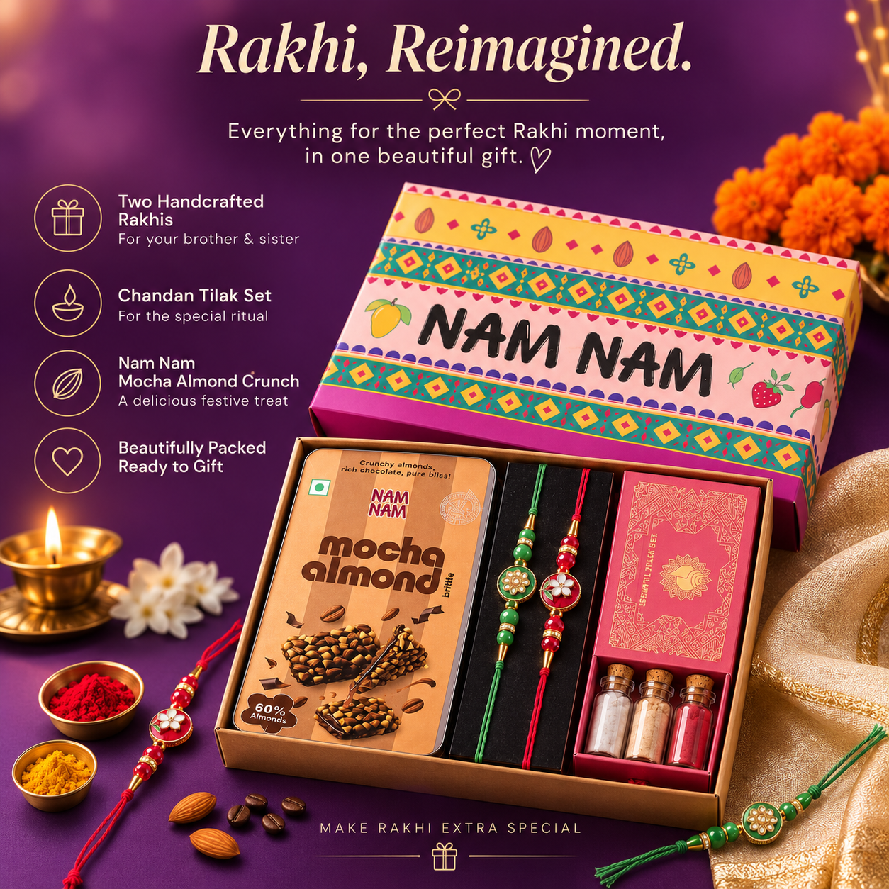 NAM NAM RAKHI HAMPER -THE LITTLE BIG GESTURE
