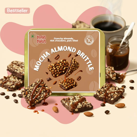 Mocha Almond Brittle (Made with 60 % Almonds)