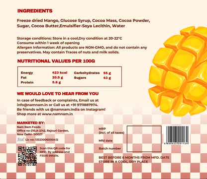 Freeze-Dried Mango Dipped in Belgian White Chocolate