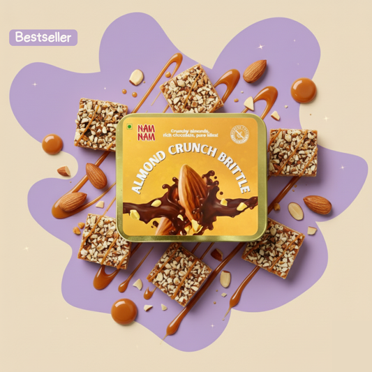 60% Almond Crunch Brittle -Dipped in Belgian Couverture