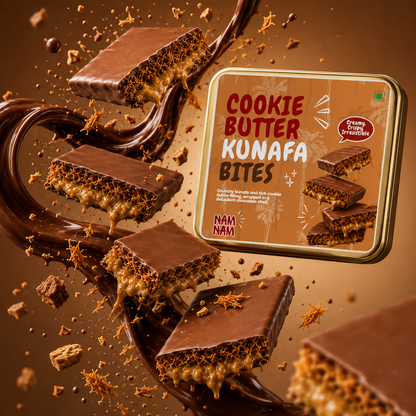 Dubai Cookie Butter Kunafa Bites(Belgian Couverture)
