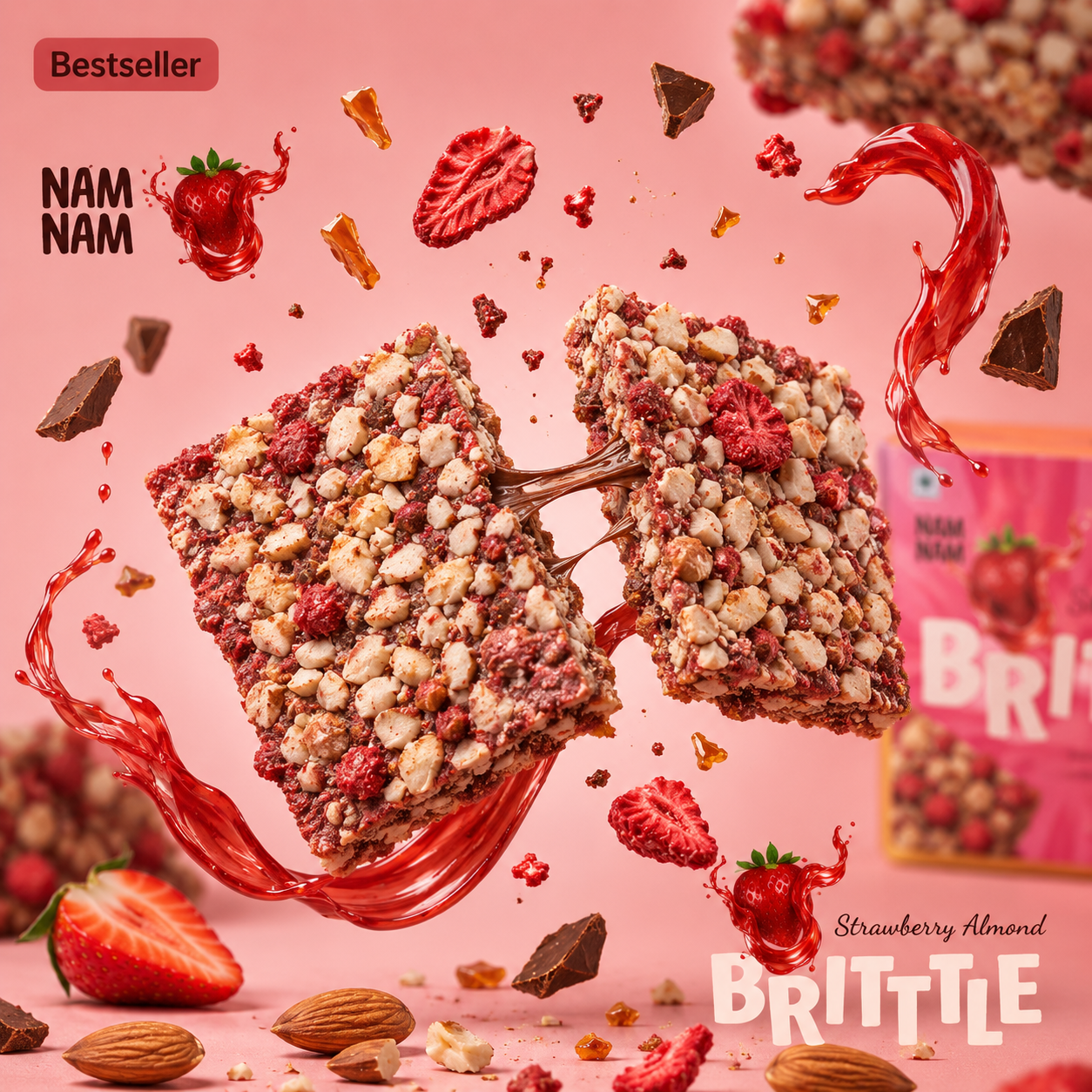 Dark Strawberry Almond Crunch