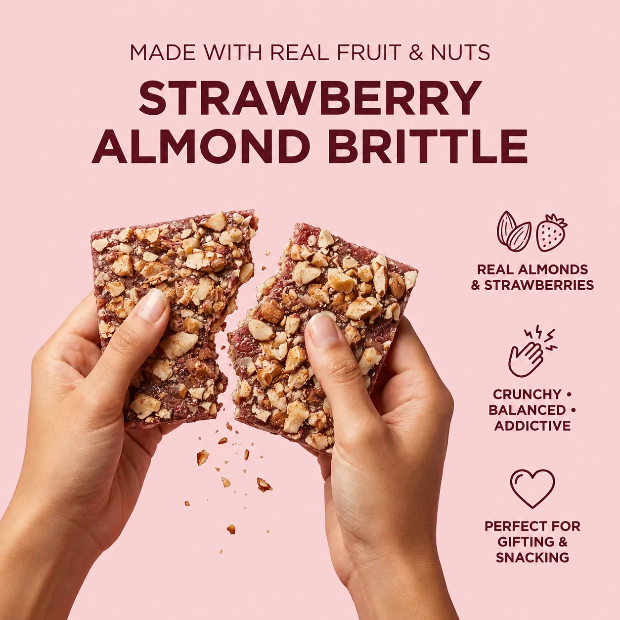Dark Strawberry Almond Crunch