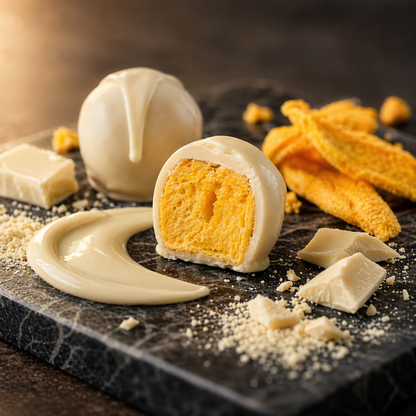 Freeze-Dried Mango Dipped in Belgian White Chocolate