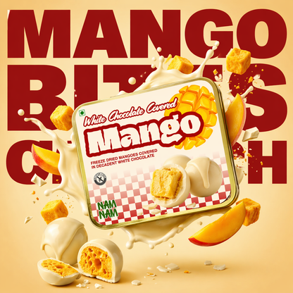 Freeze-Dried Mango Dipped in Belgian White Chocolate