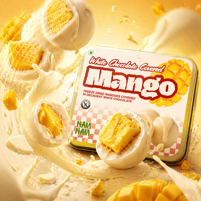 Freeze-Dried Mango Dipped in Belgian White Chocolate